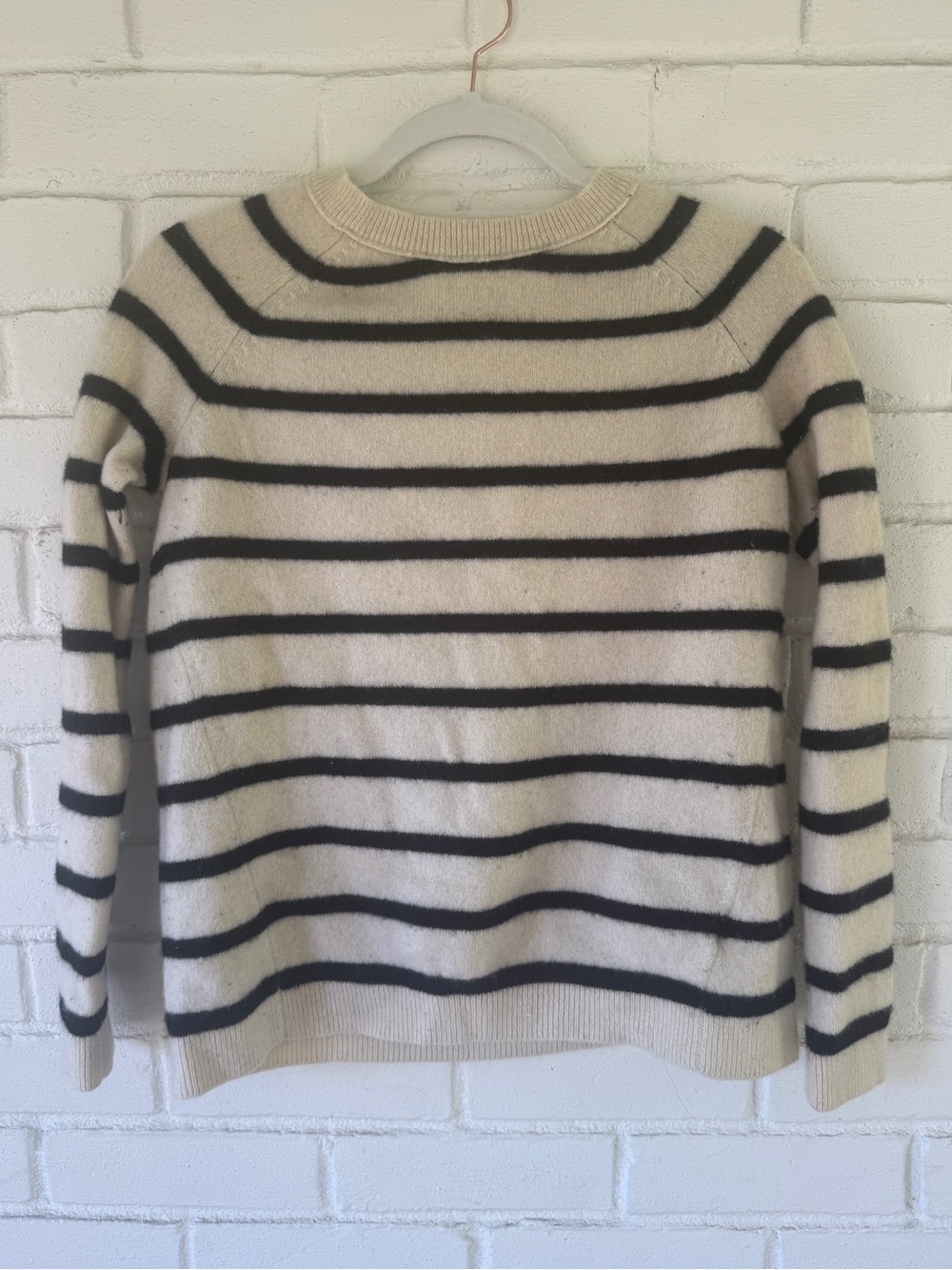 BANANA REPUBLIC x Todd & Duncan Cashmere Striped Crewneck Sweater • Womens SMALL
